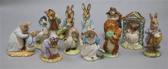 A collection of 12 Royal Albert Beatrix Potter figures